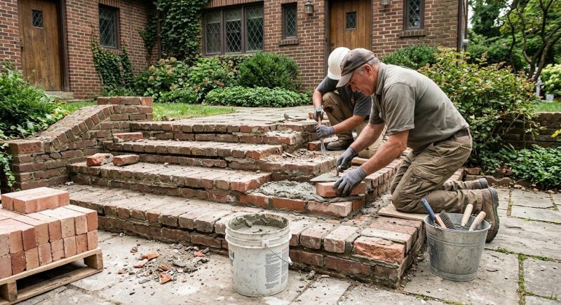 Brick Stairs Repair in Encino, CA
