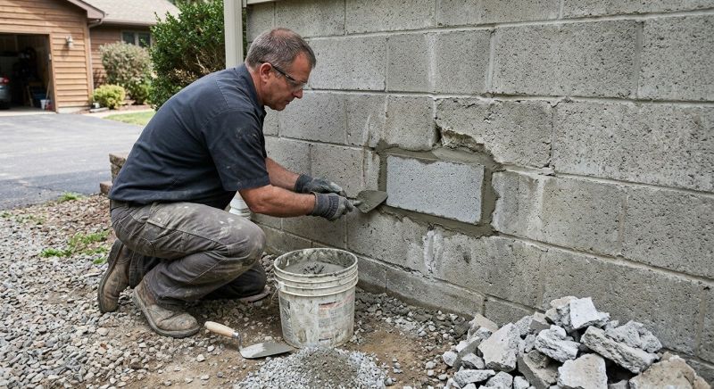 Cinder Block Wall Repair in Hollywood, CA