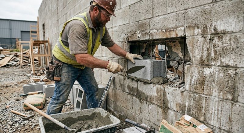 Cinder Block Wall Repair in Los Angeles, CA