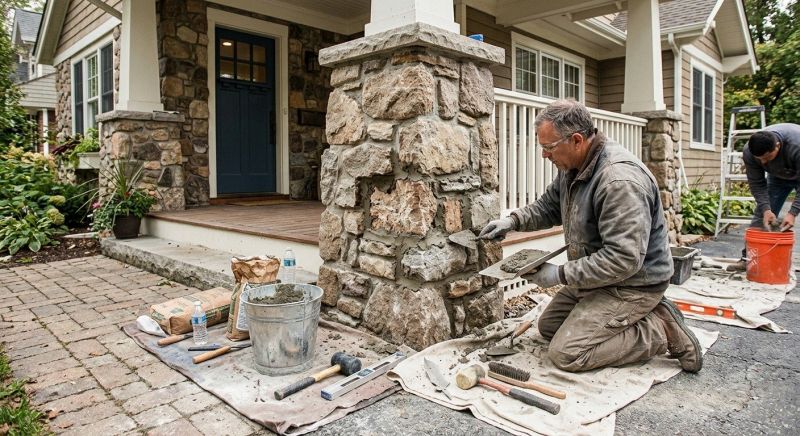 Stone Column Repair in Los Angeles County, CA
