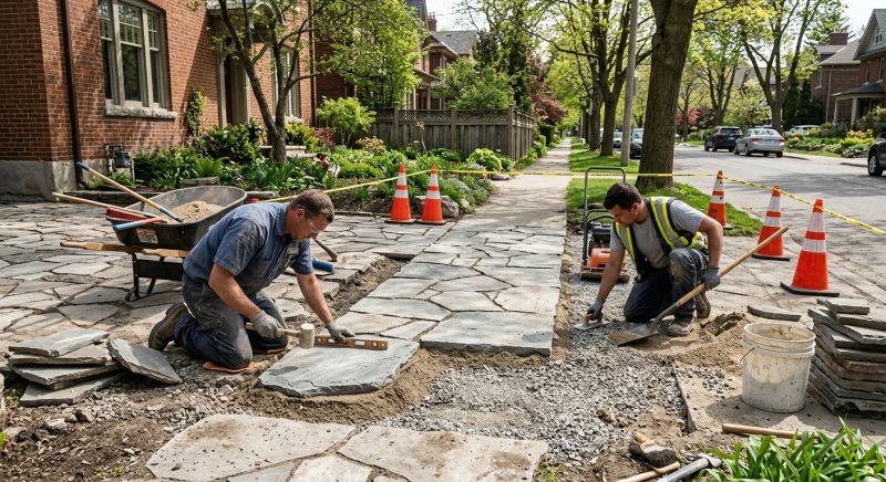 Stone Walkway Repair in Los Angeles County, CA